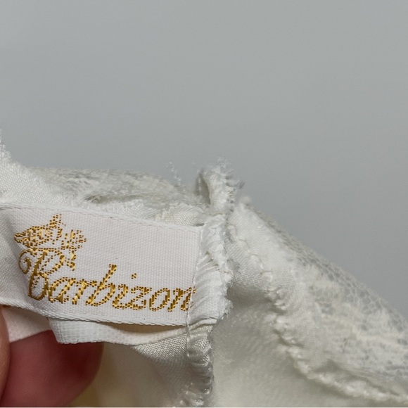 Vintage 70’s Barbizon Silky Lace Button Teddy Romper Lingerie Boudoir Ivory - Picture 8 of 9